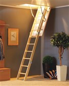 TRIANT Půdní dřevěné skládací schody LUX EX-THERM 70x110cm